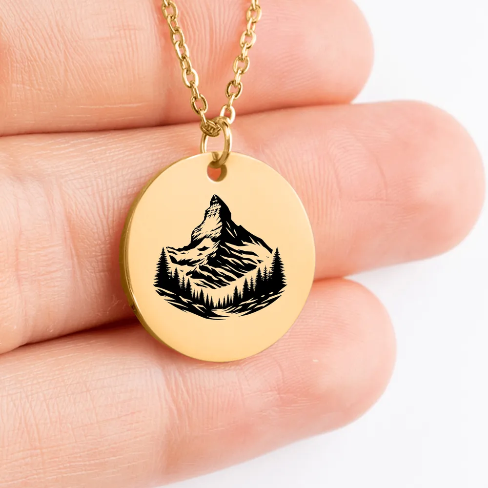 Unique Matterhorn Mountain charm necklace for hikers