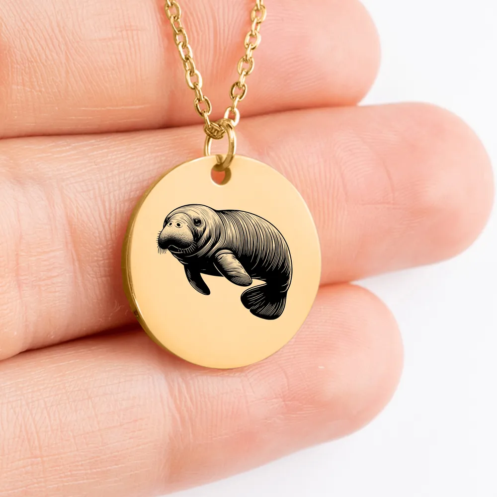 Unique Manatee Pendant Necklace for Her