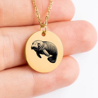 Unique Manatee Pendant Necklace for Her