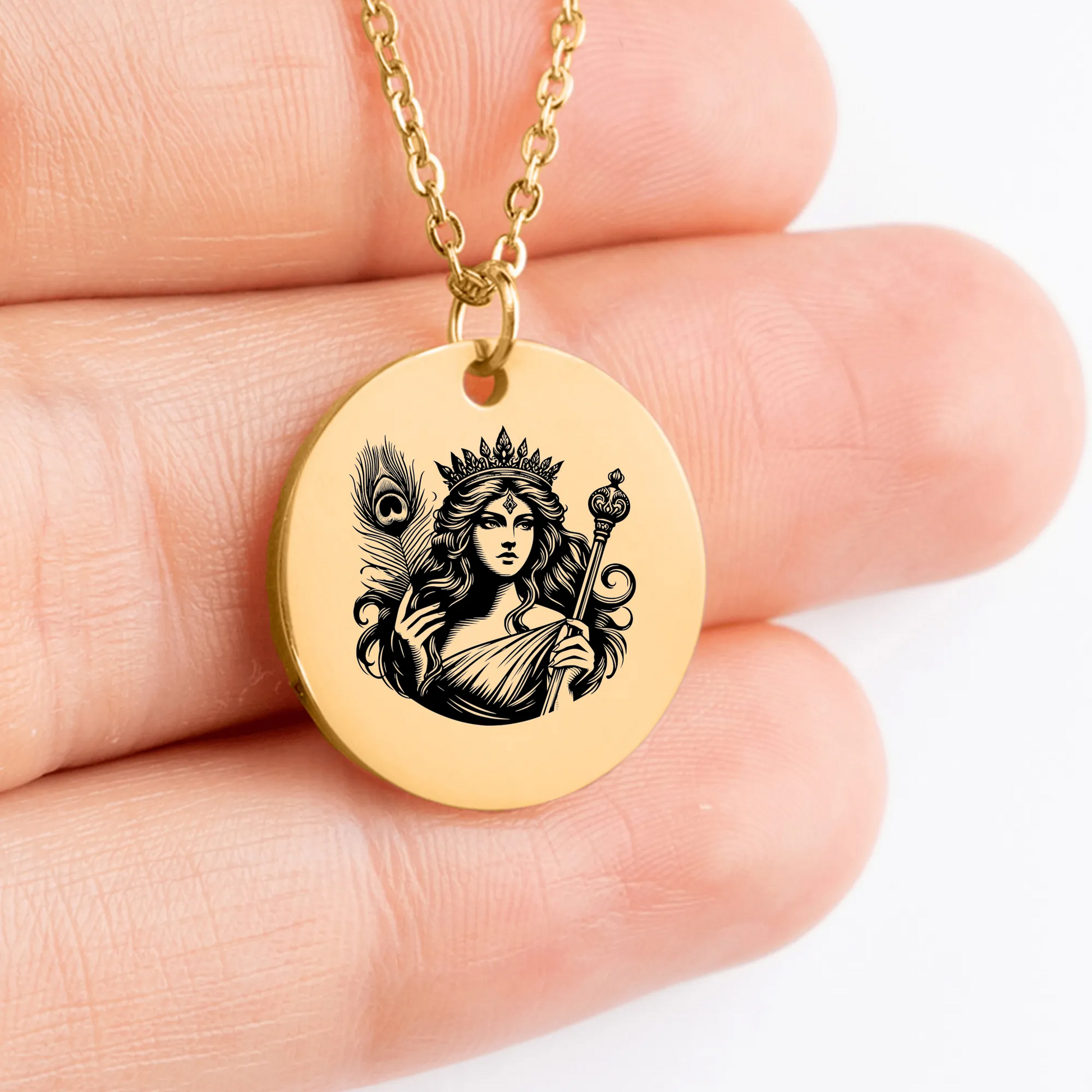 Unique Hera Goddess pendant as a one-of-a-kind gift idea for jewelry lovers