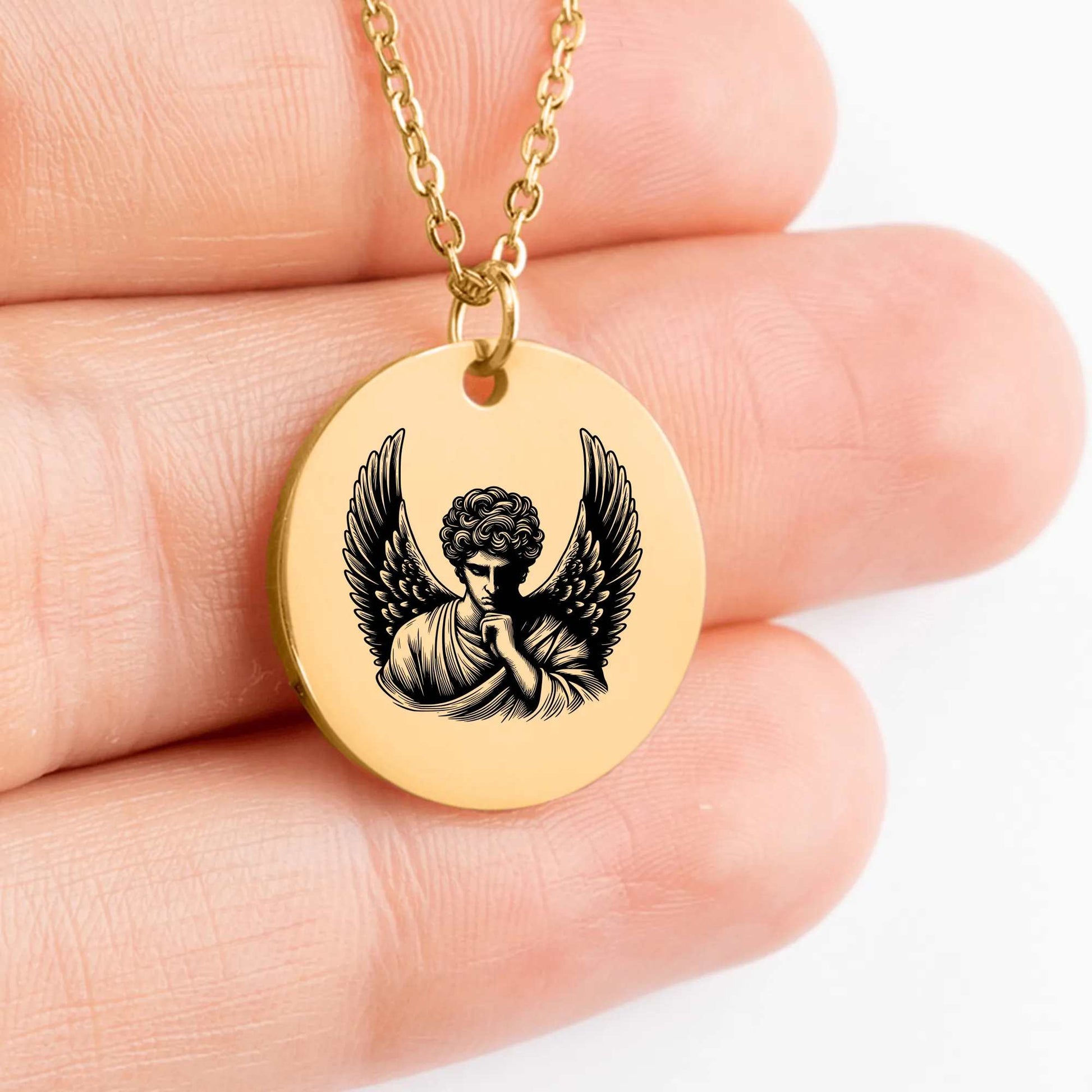 Unique Angel medallion jewelry for women gift