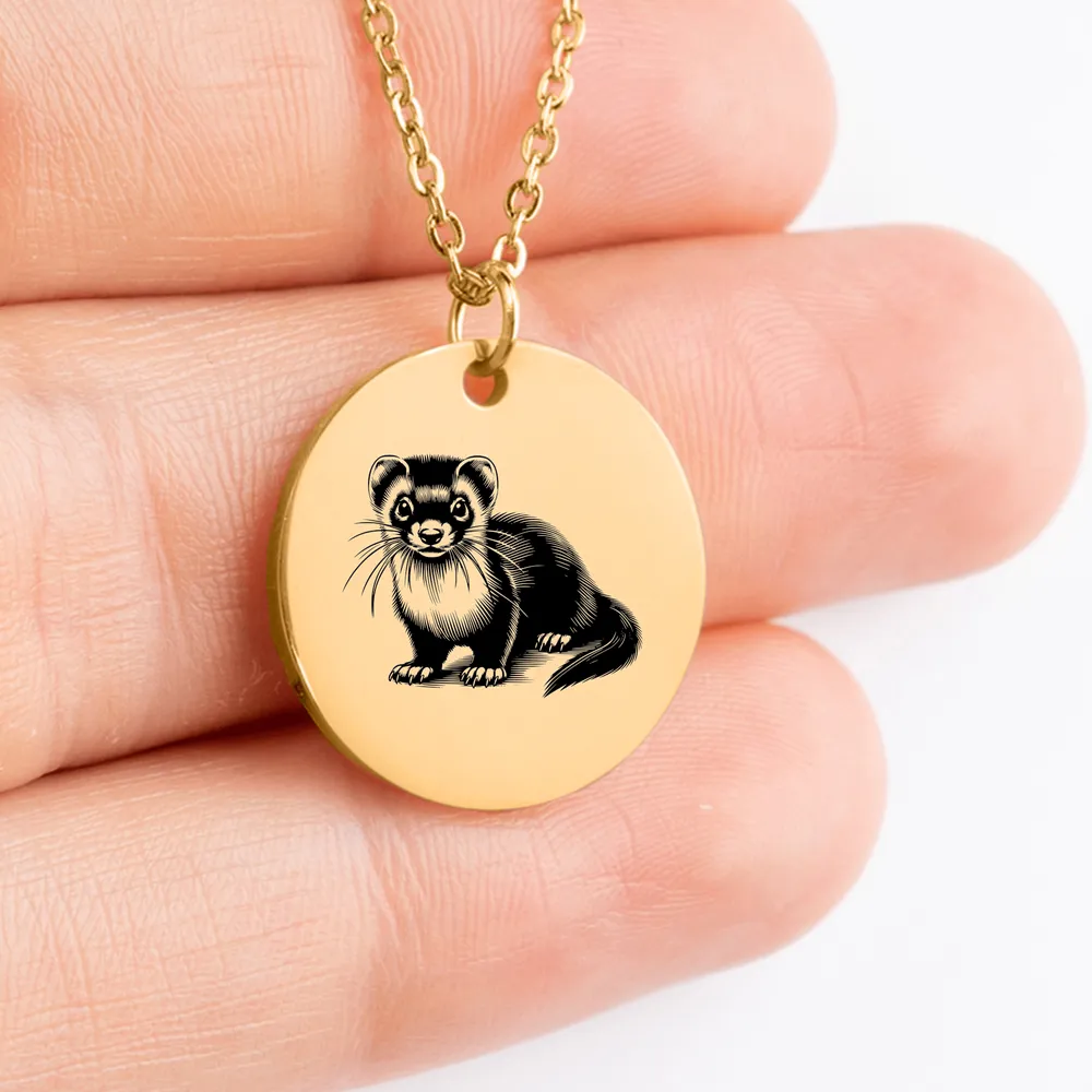 Handmade Weasel medallion jewelry for a special gift idea