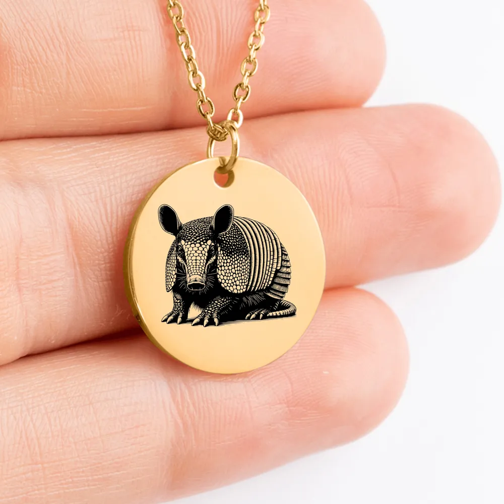 Handcrafted armadillo necklace for wildlife enthusiasts