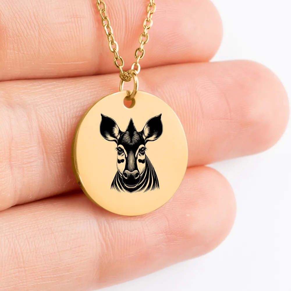 Elegant Okapi charm necklace with detailed craftsmanship, a great present for any occasion.