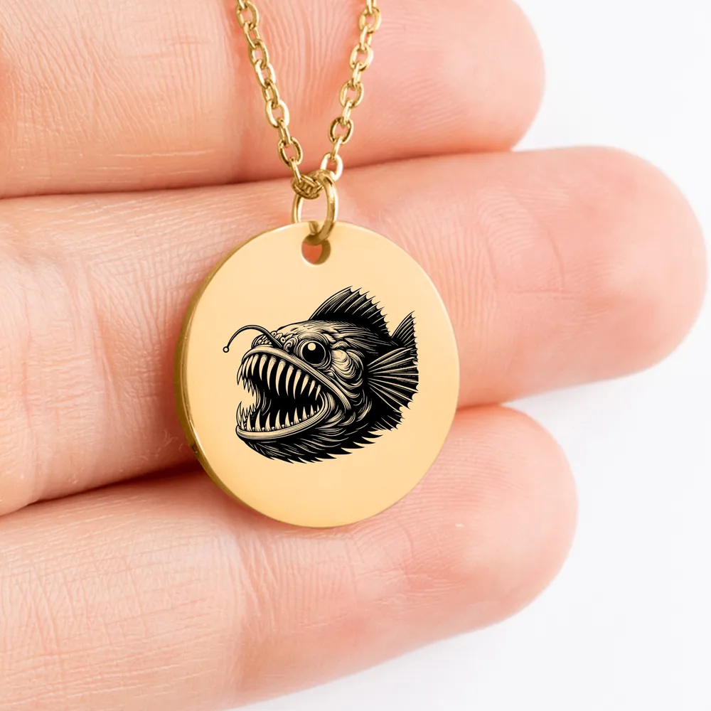 Intricate Anglerfish charm pendant for a memorable gift 