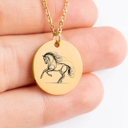 Custom Horse Charm Necklace Gift Idea for Equestrian Lovers