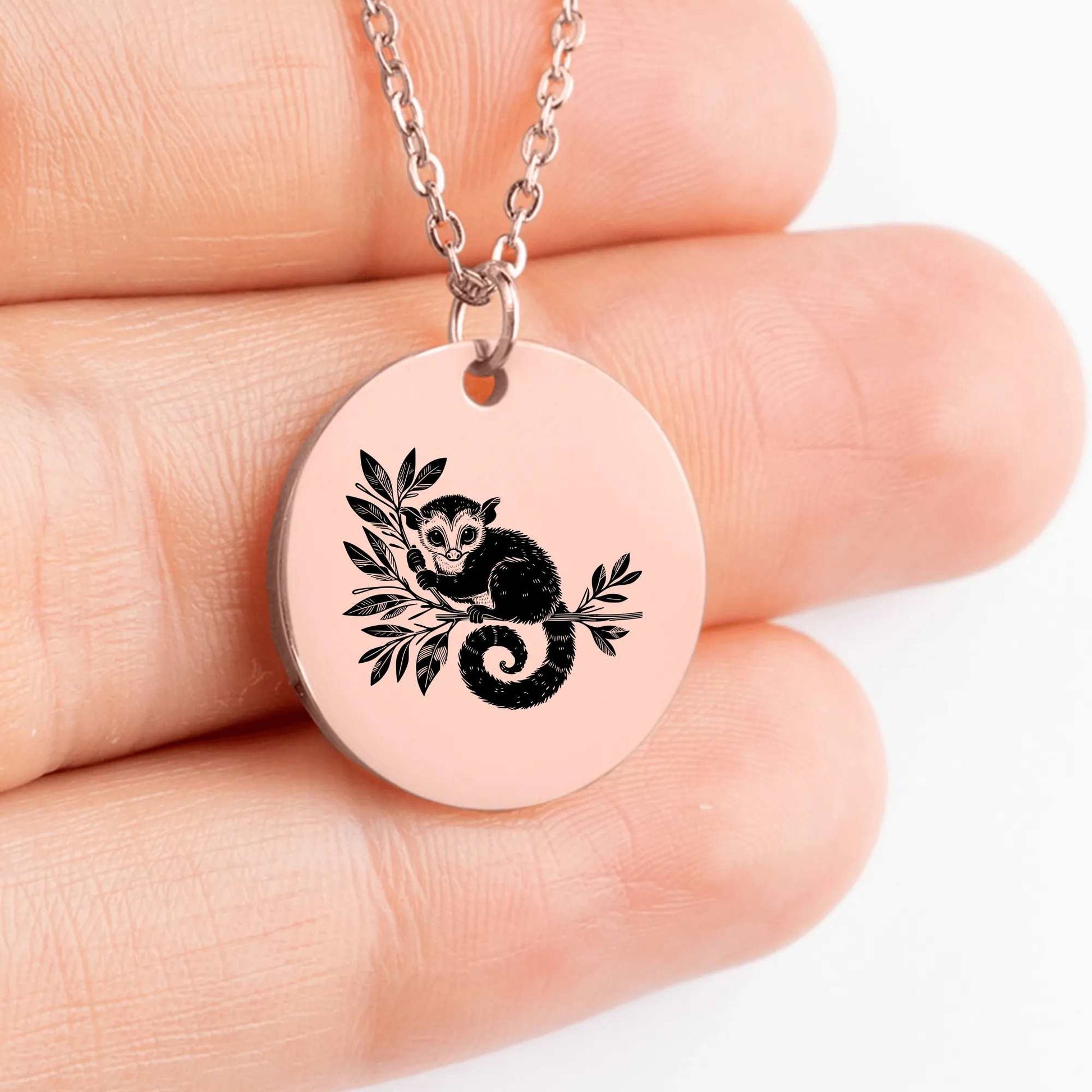 Handcrafted Aye Aye Charm Necklace - Unique Custom Jewelry Gift Idea