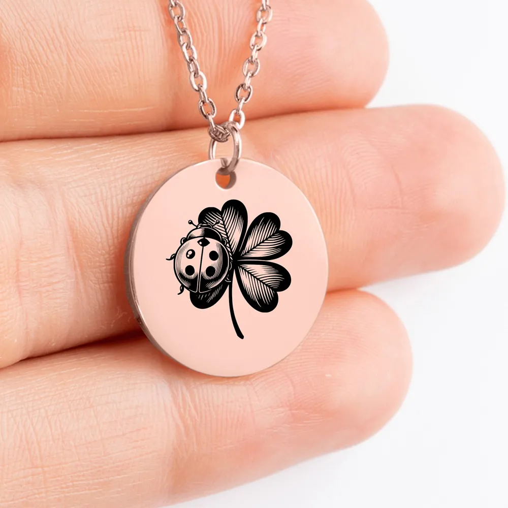 Ladybug Jewelry Gift - Customized Amulet Necklace for Women