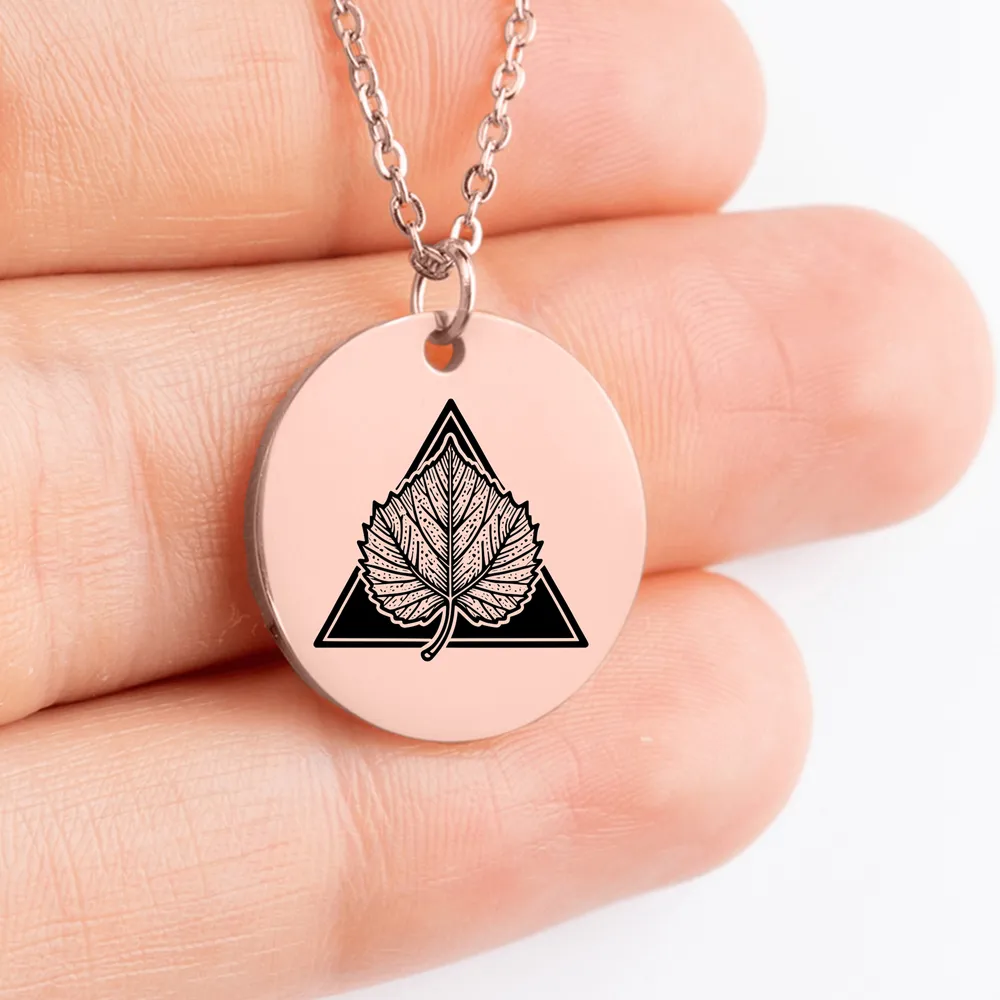 Intricate Aspen Leaf medallion for a touch of nature in your style.