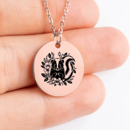 Skunk Theme Necklace for Her - Elegant Gift Pendant