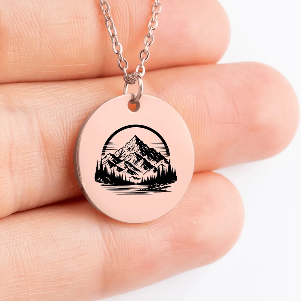 Stunning Mount Denali Mountain pendant necklace for outdoor enthusiasts