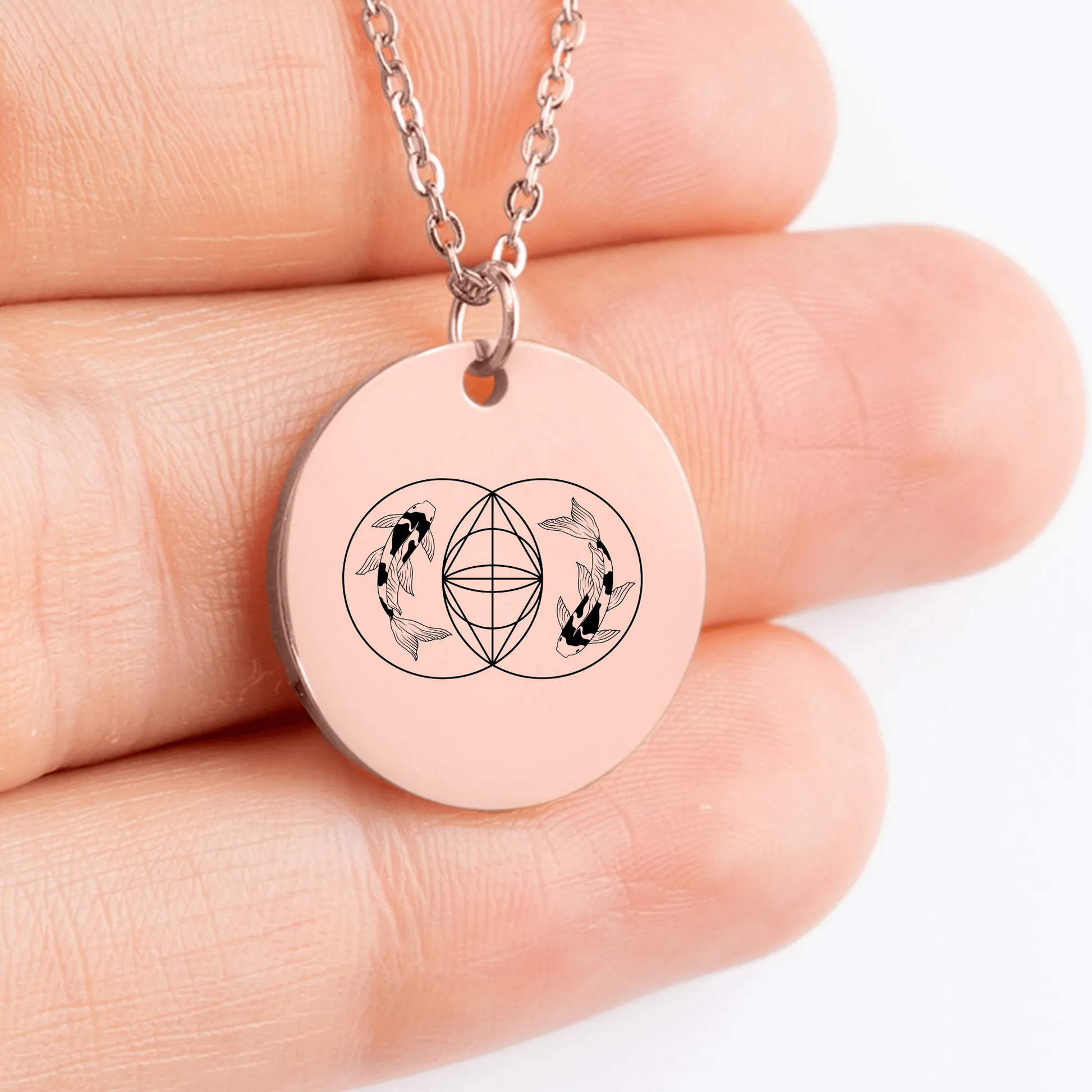 Vesica Piscis gift idea: sleek pendant necklace for her birthday