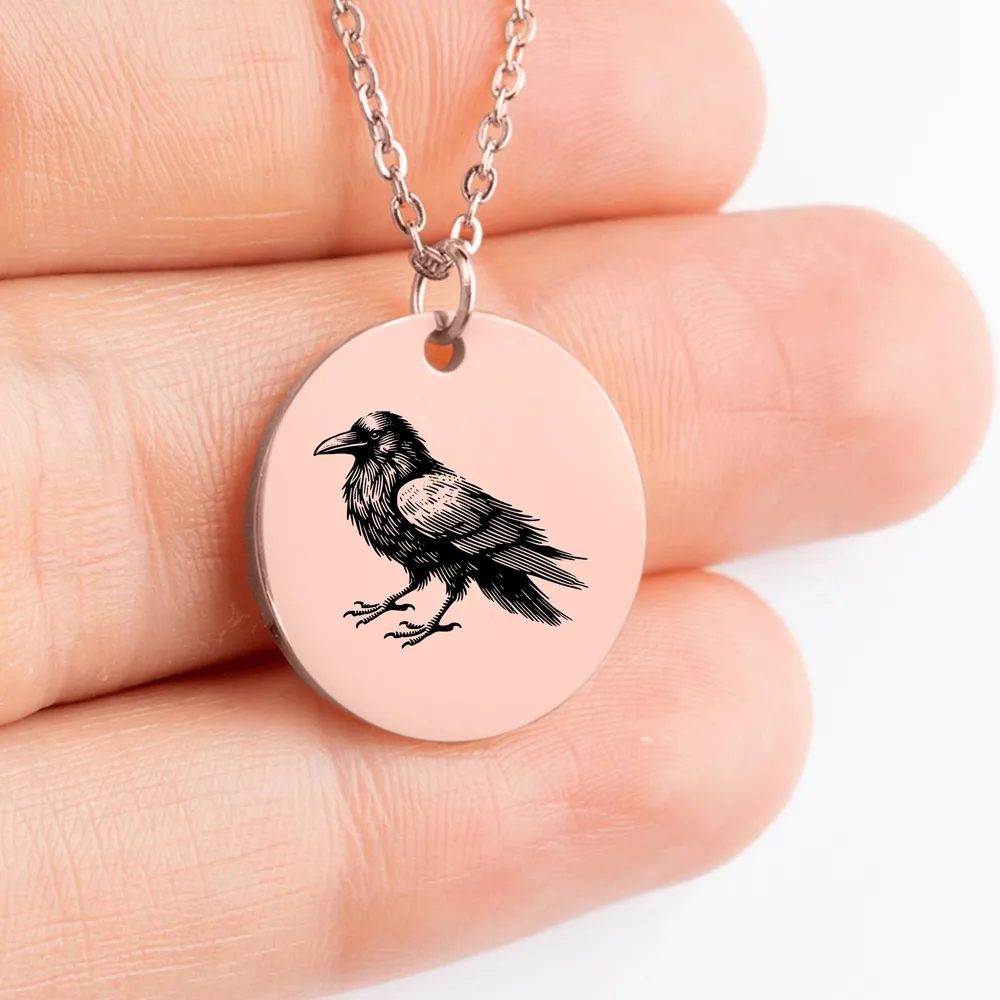 Beautiful Delicate Raven Necklace, Unique Jewelry Gift for Nature Enthusiasts