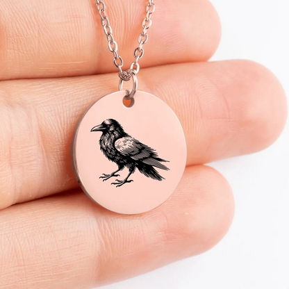 Beautiful Delicate Raven Necklace, Unique Jewelry Gift for Nature Enthusiasts