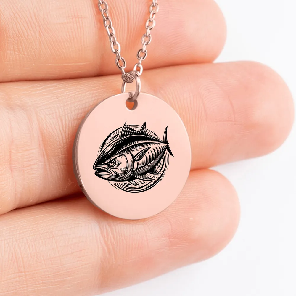 Beautiful handmade Tuna pendant charm jewelry for ocean lovers