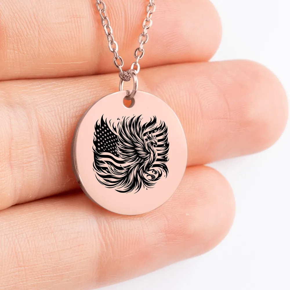 Elegant Phoenix Medallion Pendant - Gift for Her, Sterling Silver