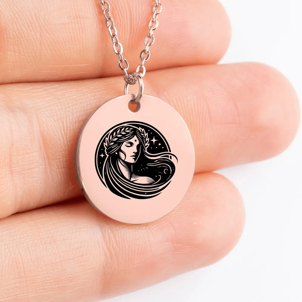 Intricate Nyx Medallion necklace for mythology enthusiasts