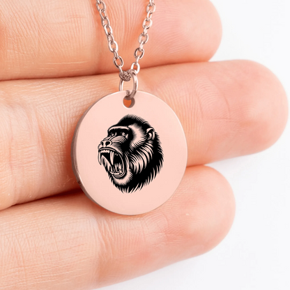 Exquisite Mandrill Necklace - Customized Charm Pendant Gift