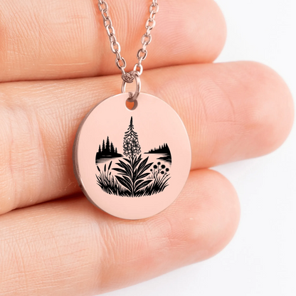 Exquisite Fireweed Flower charm necklace for custom jewelry collection