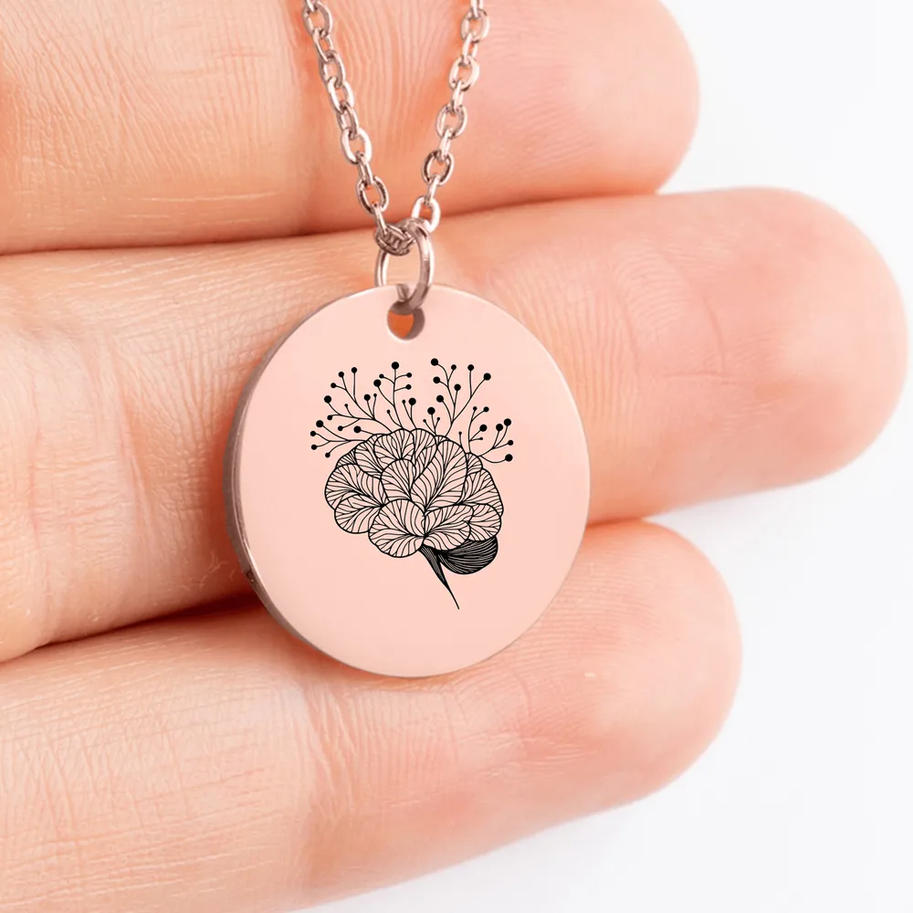 Handcrafted Floral Brain amulet pendant for meaningful gift giving