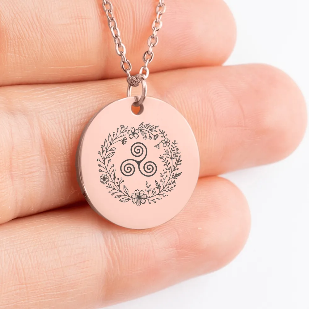 Stunning Triskelion amulet necklace, perfect jewelry for enthusiasts