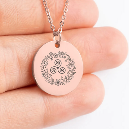 Stunning Triskelion amulet necklace, perfect jewelry for enthusiasts