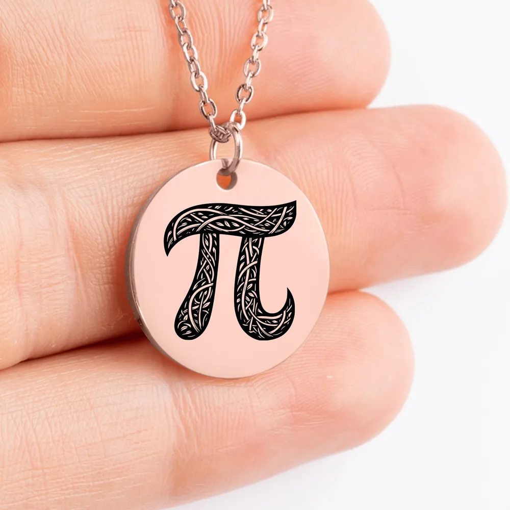 Unique Pi Symbol amulet jewelry charm