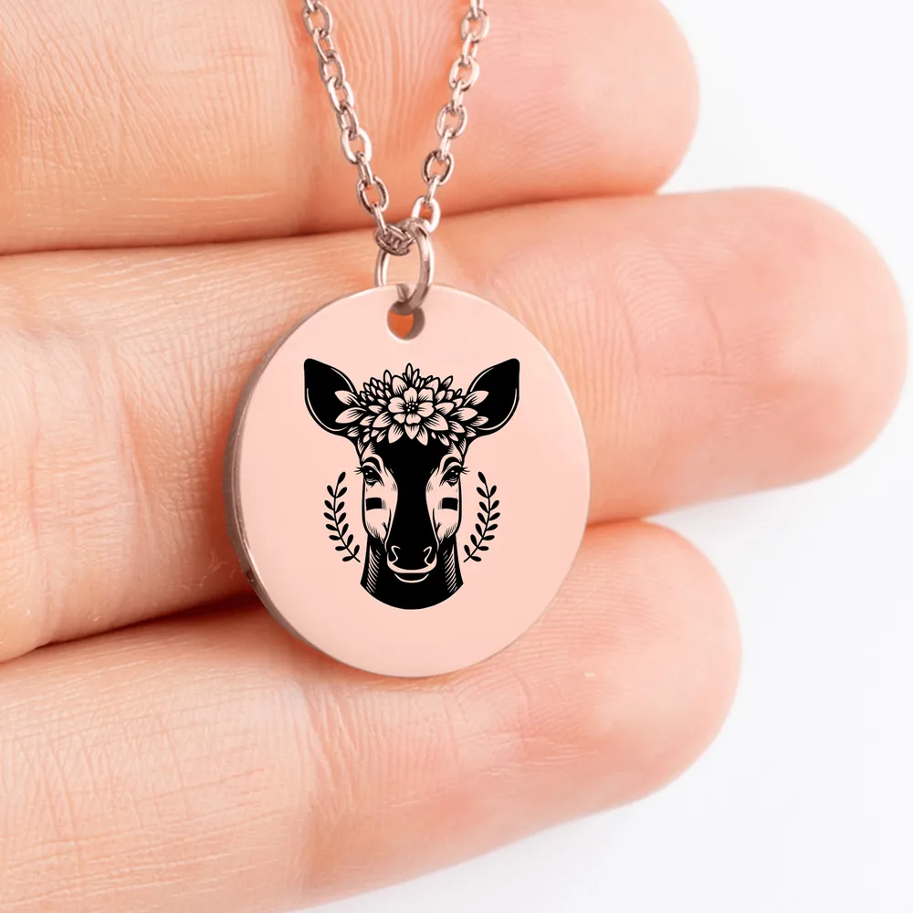 Elegant Okapi charm necklace with detailed craftsmanship, a great present for any occasion.