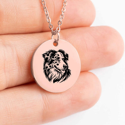 Personalized Australian Shepherd pendant jewelry for animal enthusiasts