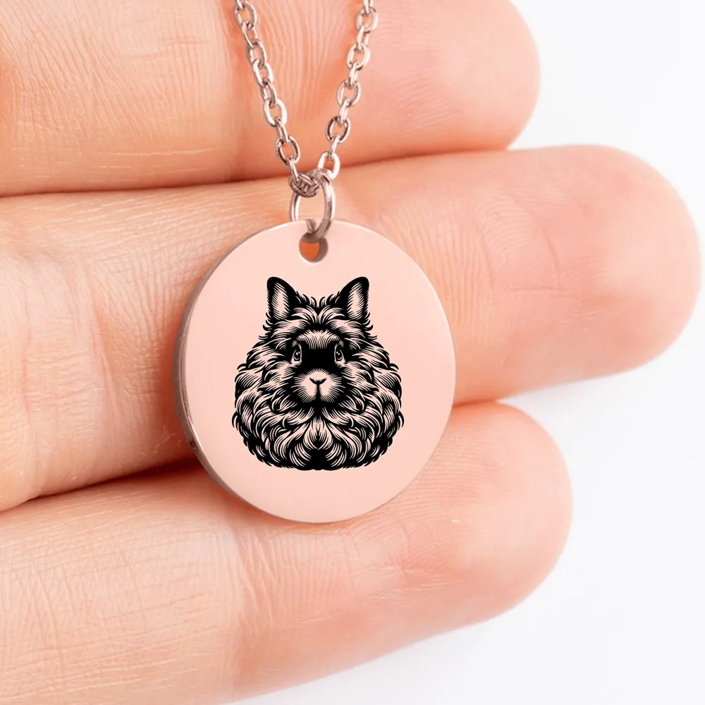 Unique Angora Rabbit charm jewelry gift idea