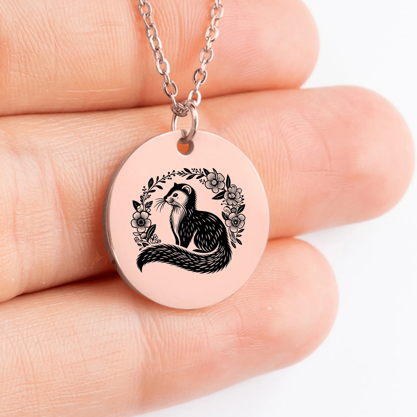 Custom Mink coin necklace - stunning jewelry piece for everyday wear