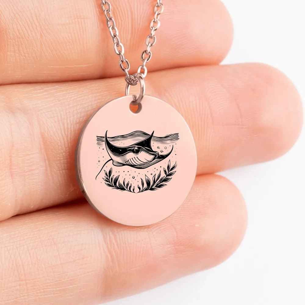 Custom Manta Ray pendant for sea life enthusiasts