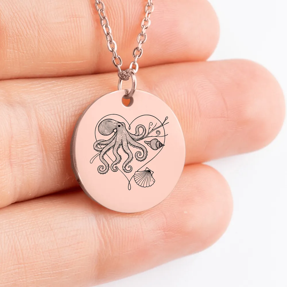 Intricate Octopus charm necklace for ocean-inspired accessories