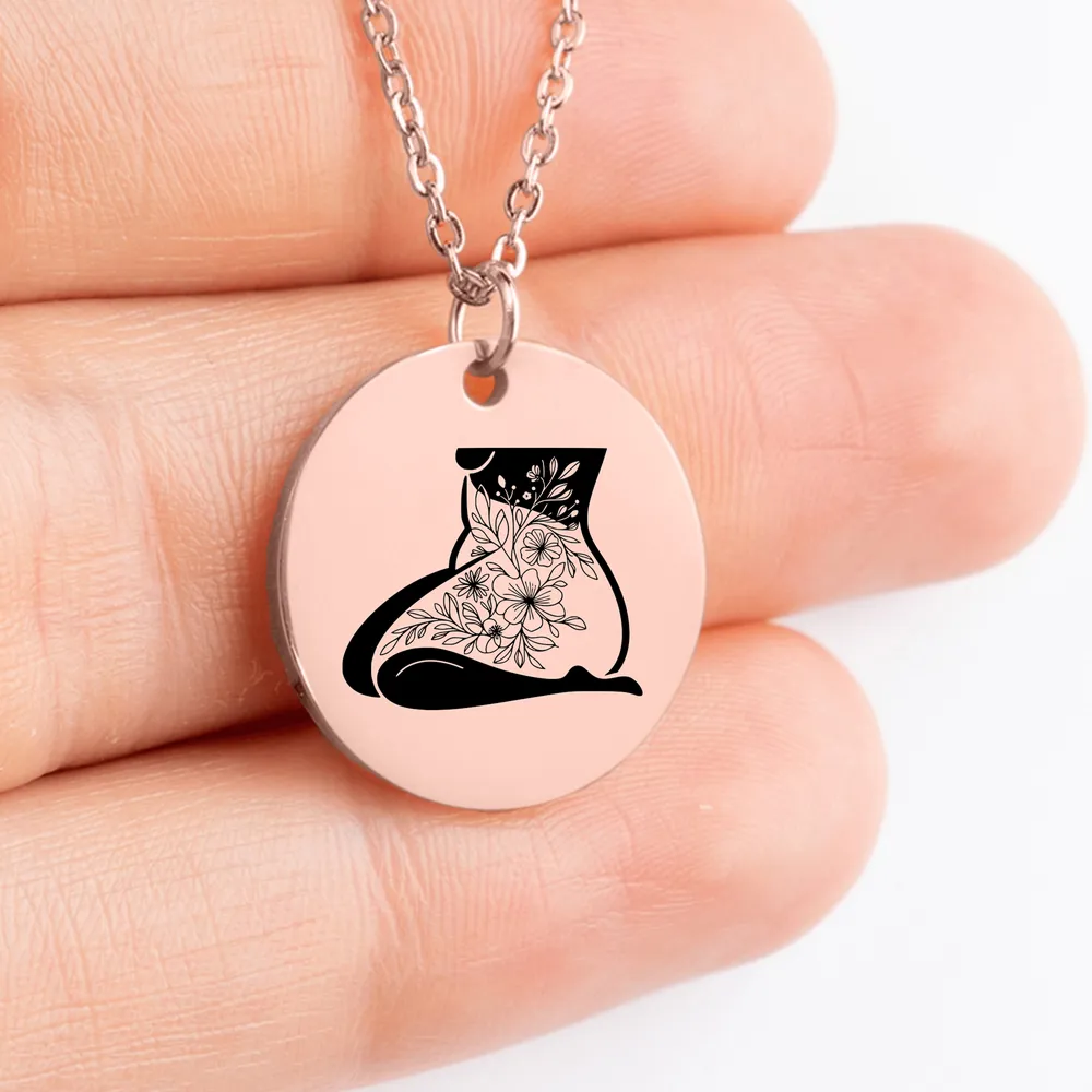 Feminist empowerment necklace, statement piece celebrating body positivity