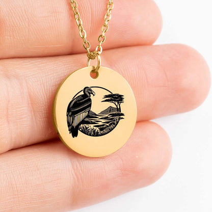 Personalized Andean Condor medallion pendant for unique jewelry collection