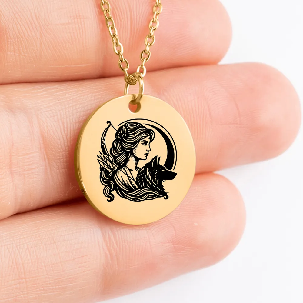 Custom Artemis Goddess pendant jewelry for women