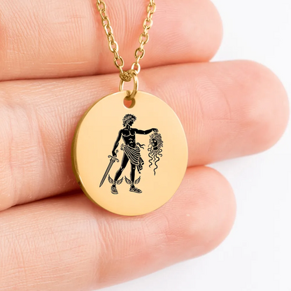 Perseus Greek God amulet necklace, timeless personalized jewelry gift