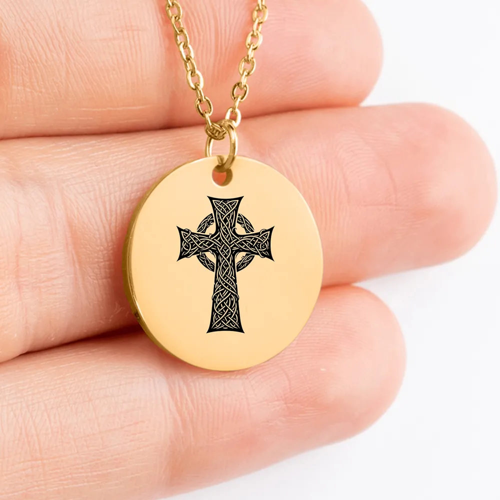 Handcrafted Celtic Cross pendant for custom jewelry gift idea