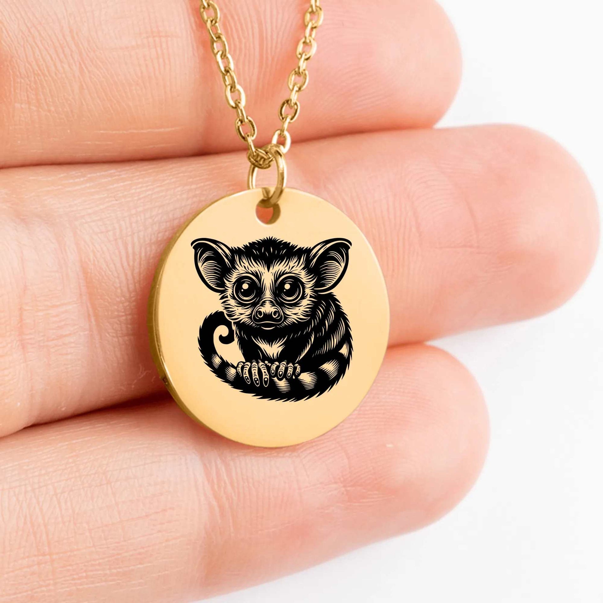 Intricate Aye Aye Medallion Necklace - Stunning Personalized Gift