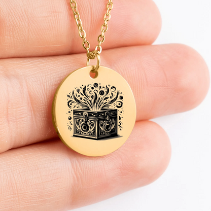 Intricate Pandora Box amulet pendant for a special gift idea