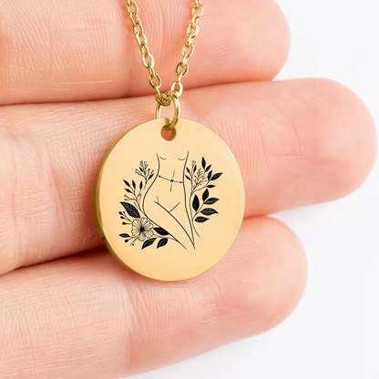 Handcrafted feminist amulet necklace, perfect gift idea for body positivity activists