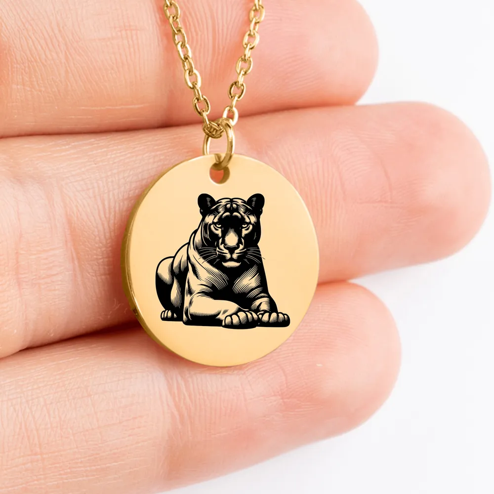 Panther charm necklace, custom jewelry gift