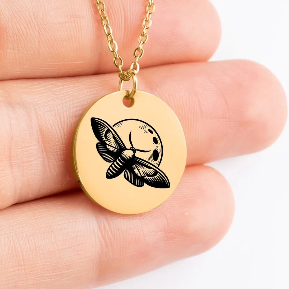 Stylish moth pendant amulet for a personalized touch