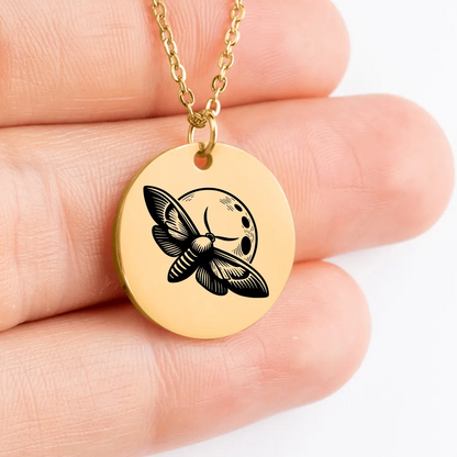 Stylish moth pendant amulet for a personalized touch
