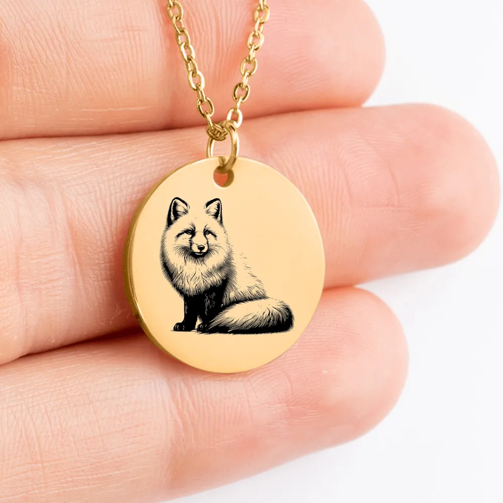 Custom Arctic Fox Amulet Necklace - Gift Idea for Wildlife Lovers