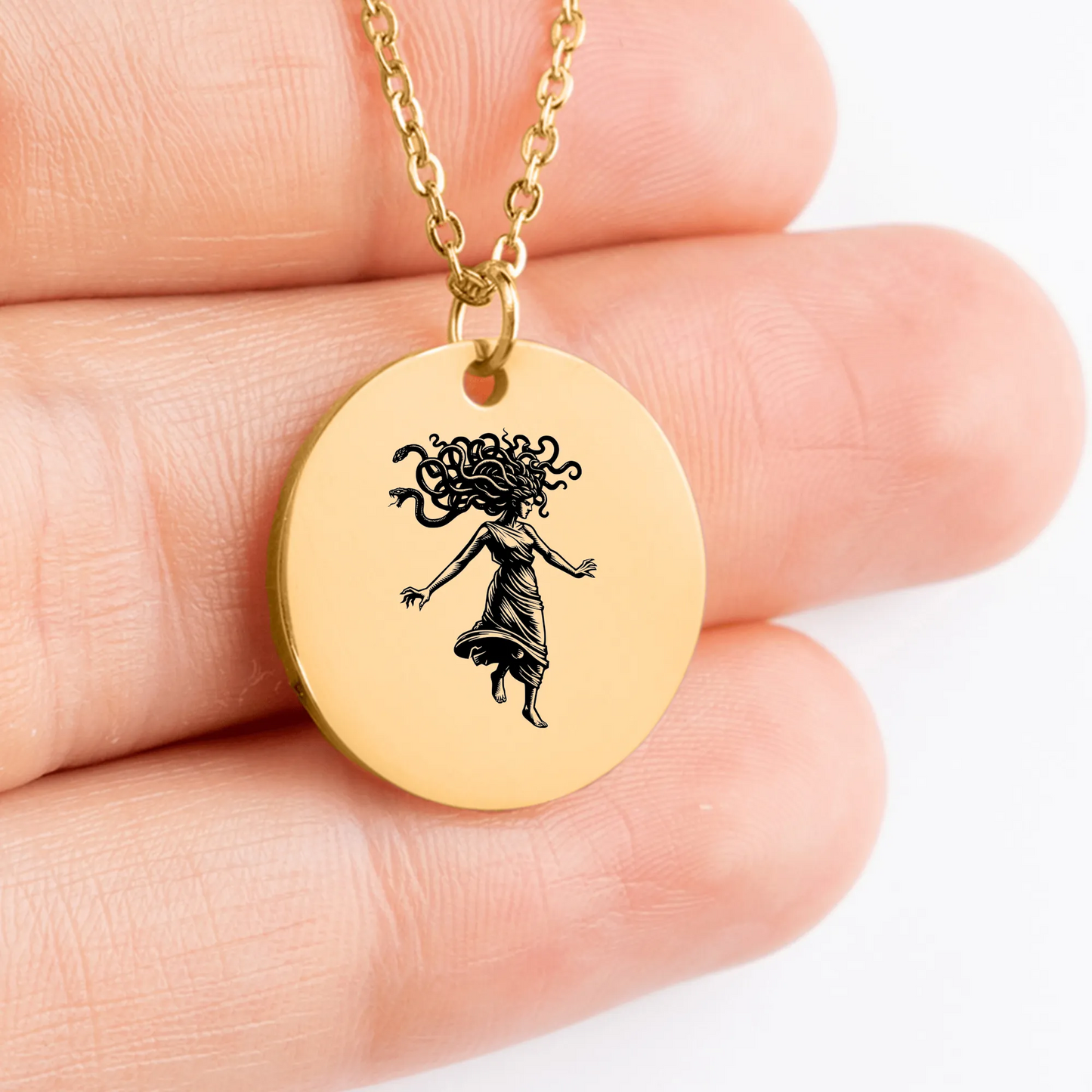 Unique Medusa pendant necklace - Custom Greek mythology jewelry gift idea