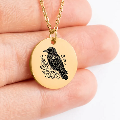 Stylish Handmade Raven Amulet Necklace, Perfect Gift for Bird Lovers