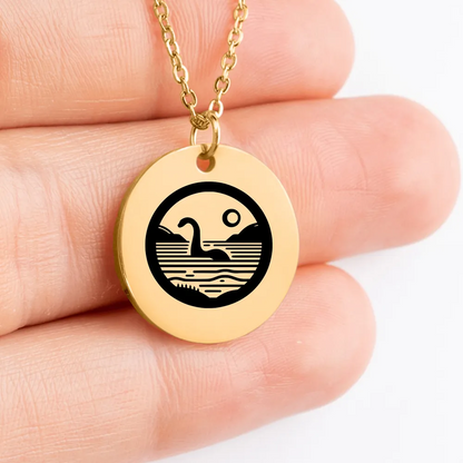 Intricate Loch Ness Monster medallion necklace - a must-have accessory