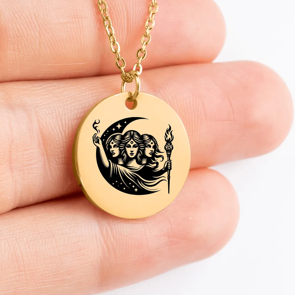 Custom Hecate Greek Goddess pendant necklace