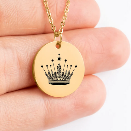 Stunning Tiara medallion necklace - handmade charm pendant for special occasions